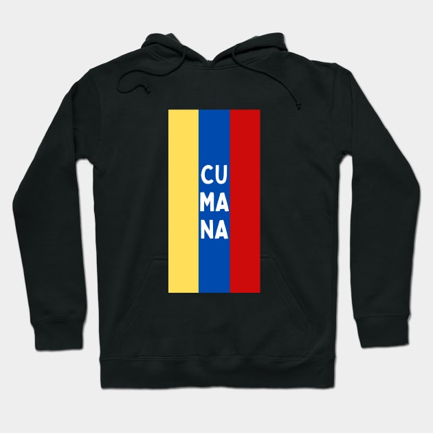 Cumana City in Venezuelan Flag Colors Vertical Hoodie by aybe7elf